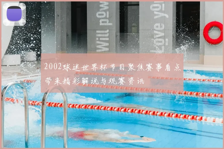 2002球迷世界杯节目聚焦赛事看点带来精彩解说与观赛资讯